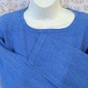 (image for) Long Sleeve Blue Scoop Neck Tee - Large