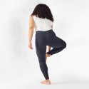 (image for) Organic Cotton Ankle Leggings, 90/10, Made in India, Black & Heather Gray